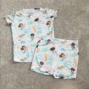 Angel Dear Kids Bamboo Pajama Set - Multicolor Mermaid Design